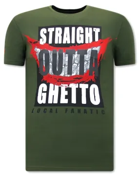 Camisetas Hombre Straight Outta Ghetto - Verde